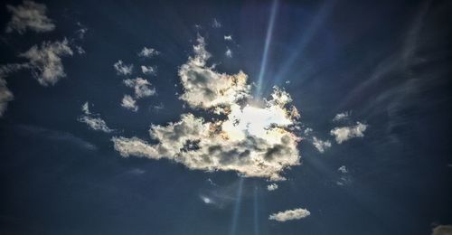 Low angle view of vapor trail in sky