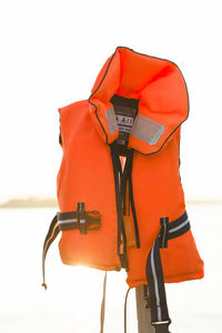 Orange life vest, sandhamn, sweden