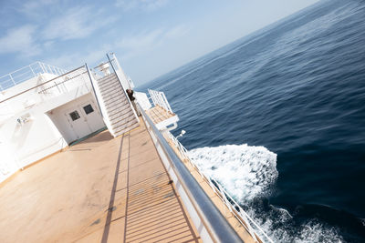 High angle view of sea against sky