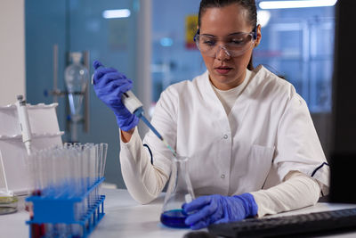 Portrait of man working at clinic