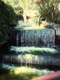 Scenic view of waterfall