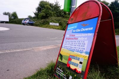 Close-up of road sign