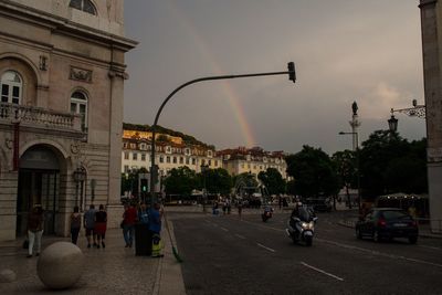 City street against sky