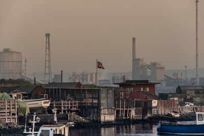 Buildings against sky in city