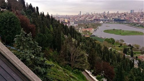 Panoramic view of city against sky