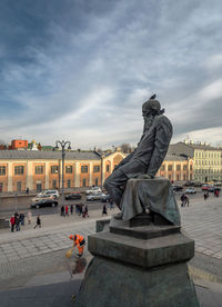 Statue in city