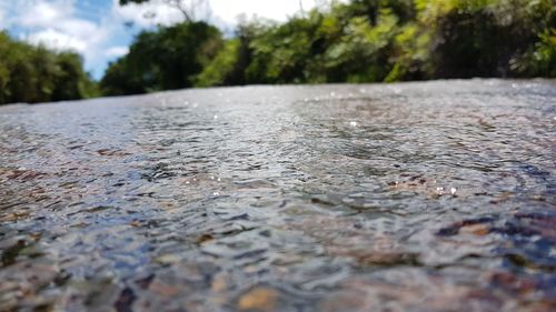 Surface level of water