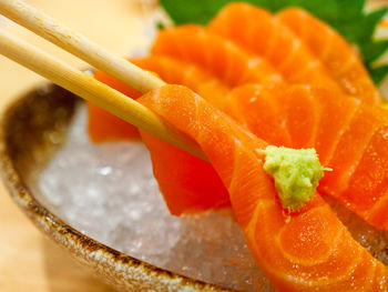 Close-up of fruit salad in bowl