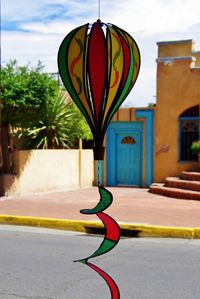 Close-up of a wind catcher balloon in old town albuquerque, new mexico
