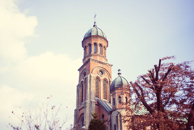 Low angle view of clock tower