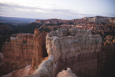 Scenic view of rock formation against sky