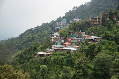 High angle view of townscape against sky