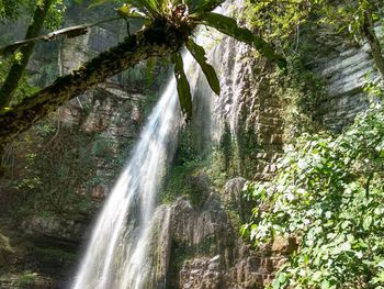 Scenic view of waterfall