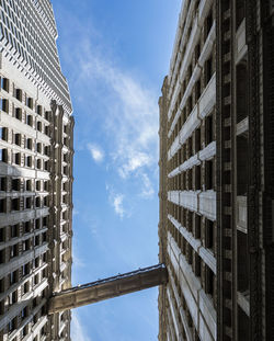 Low angle view of buildings in city