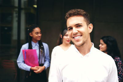 Portrait of a smiling young couple