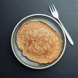 High angle view of breakfast in plate