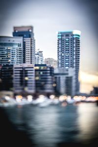 Reflection of buildings in water