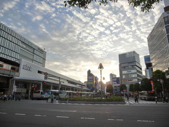 City street with buildings in background