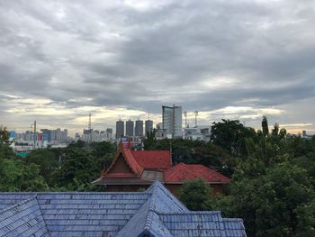 Buildings against sky in city