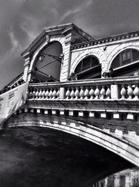 Low angle view of bridge against sky