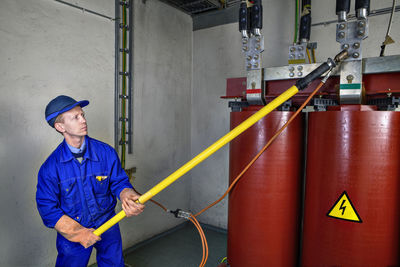 Man working at factory