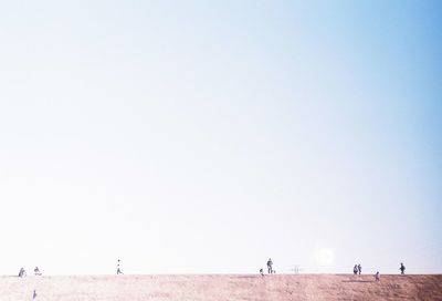 People walking on beach