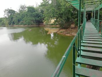 Scenic view of lake by trees