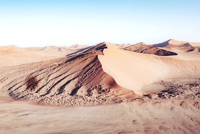 Sand dunes in a desert