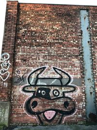 Close-up of text on metal