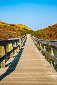 Wood path to the campsite of wenningstedt