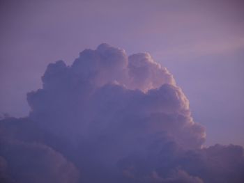 Low angle view of cloudscape against sky during sunset