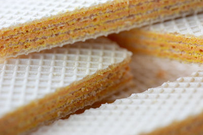 Close-up of cake in plate on table