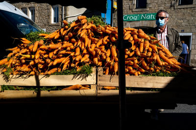 View of vegetables for sale in market