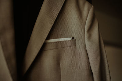 Close-up of suit 