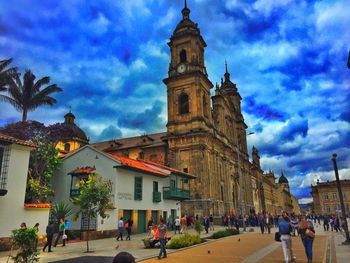 Church against cloudy sky