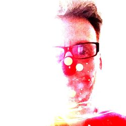 Close-up of woman wearing white background