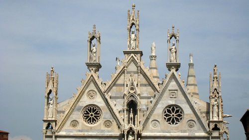 Low angle view of traditional building against sky