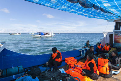 Panoramic view of sea against sky