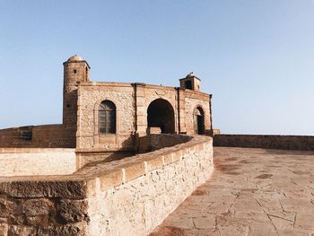 View of historic building against clear sky