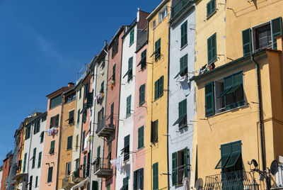 Facades on the seaside of porto venere