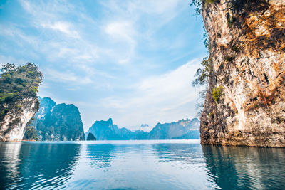 Panoramic view of sea against sky