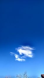 Low angle view of blue sky