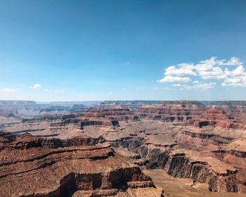 Aerial view of landscape against cloudy sky