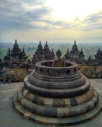 Stupas of building against sky
