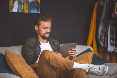 Young man using mobile phone