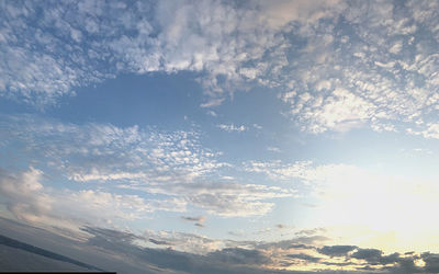 Low angle view of clouds in sky