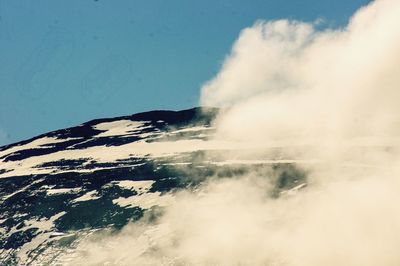 Scenic view of mountain against sky