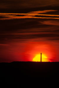 Scenic view of dramatic sky during sunset