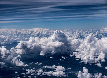 Aerial view of cloudscape