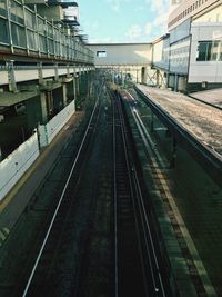 Railroad tracks against sky